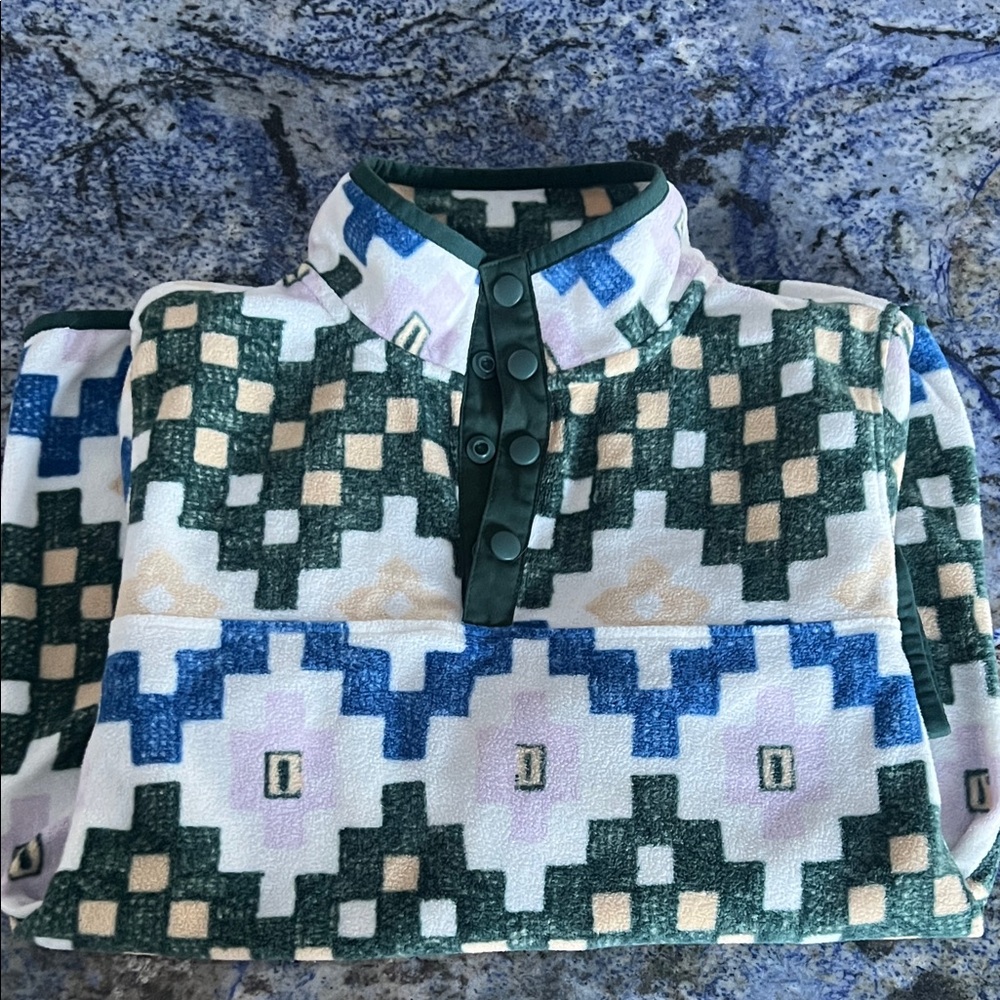 Geometric Patterned Pullover Jacket - image 4